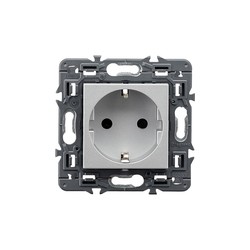 Stopcontact Valena Next 2P + E 16A aluminium Legrand 741320