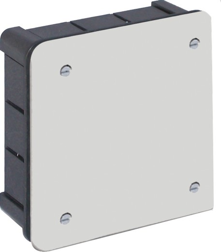 Embedded connection box. 100 x 100 mm. Cover with screws