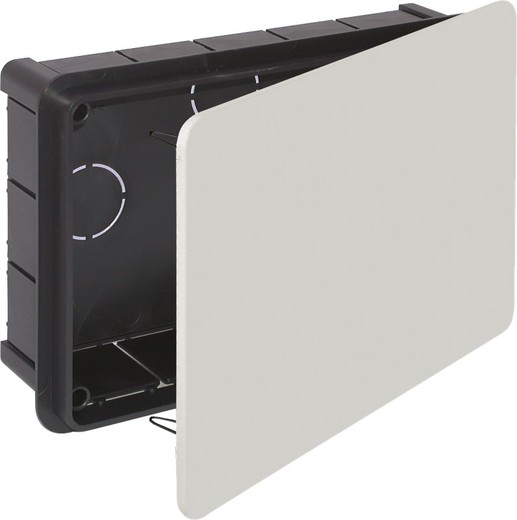 Embedded connection box. 200 x 130 x 60 mm. Lid with metal claw.