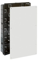 Embedded connection box. 300 x 500 mm. Cover with screws.
