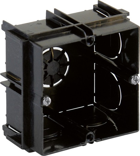 Built-in mechanism box for 1 element, 65 x 65 x 40 mm. Universal. Linkable. Certificate p