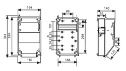 Kasse til 8 BJC T-15 moduler