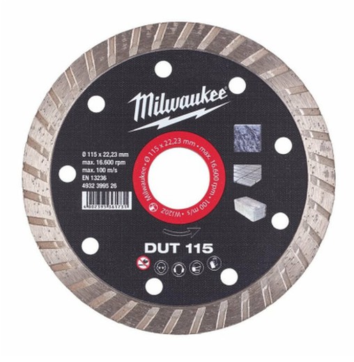 Lâmina de diamante Turbo DUT 115 Milwaukee 4932399526