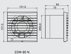 Extractor baño EDM-80 LR temporizador S&P