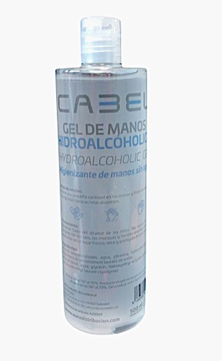 Gel hydroalcoolique pour les mains 500 ml