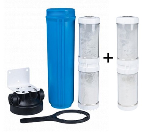 OneFlow Watts S0002188 Preventiesysteempakket + S0002189 Cartridge plus geschenk van aluminium fles met digitale temperatuurindicator.
