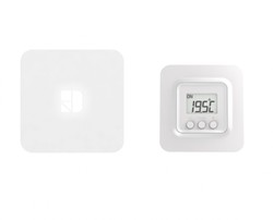 Kabelgebundenes Thermostatpaket Tybox 5000 angeschlossen für Warmwasserheizung Delta Dore 6050661