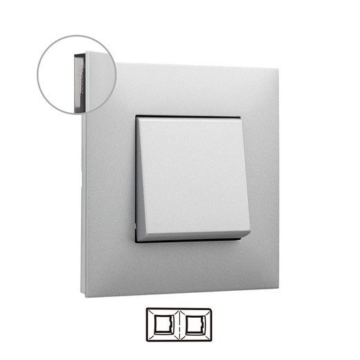 Zierblende Valena Next 2 Elemente Aluminium Legrand 741032