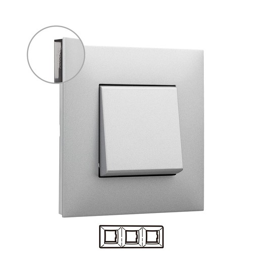 Sierplaat Valena Next 3 elementen aluminium Legrand 741033