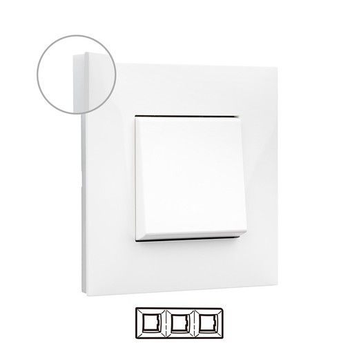 Trim plate Valena Next 3 elements white Legrand 741003