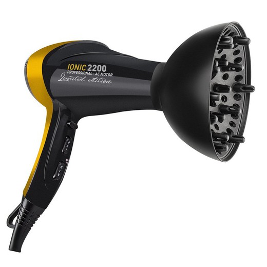 KÜKEN hair dryer 2200w ac black / gold 33842