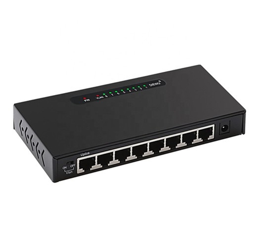 Switch 8 Ports 10/100 Mbit / s Desktop mit Netzteil 21253