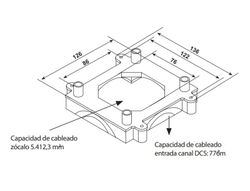 Plinth for turret 500 Cima with white floor channel Simon 52554204-030