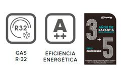 Aire Acondicionado Hisense Serie Brissa 12 CA35YR03 conjunto inverter split pared