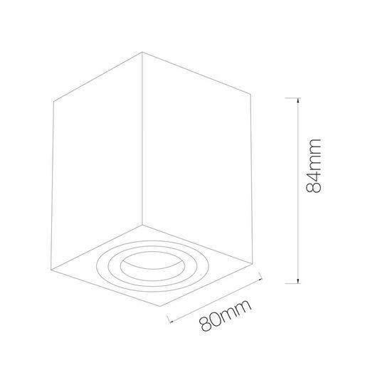 ZIO svart och vit ytoring i aluminium