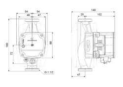 Bomba Circuladora Electrónica Grundfos  Alpha 1 L 25-60 180MM 1X230V 50HZ 6H 99160584