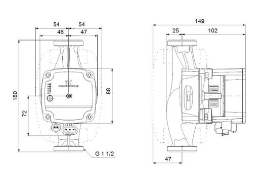 Bomba Circuladora Electrónica Grundfos  Alpha 1 L 25-60 180MM 1X230V 50HZ 6H 99160584