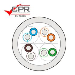 Cavo rigido Cat.6 U / UTP Lszh Dca s2, d2, a1 con traversa distanziatrice in scatola OPENET da 305 m