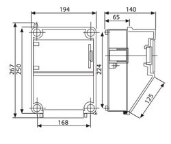 Scatola 2 basi 16A 1 3P + E 16A connessione T-13-1 di BJC
