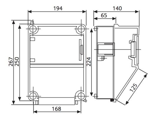 Box 2 bases 16A 1 3P + E 32A connection T-13-2 by BJC