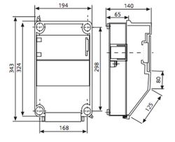 Doos 2 bases 16A + 2 bases 3P + TT 16A T-15-2 door BJC