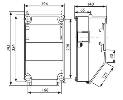 Doos 2 bases 16A + 2 bases 3P + TT 16A T-15-2 door BJC