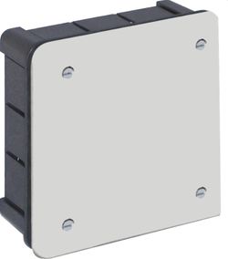Caja de conexión de empotrar. De 100 x 100 mm. Tapa con tornillos