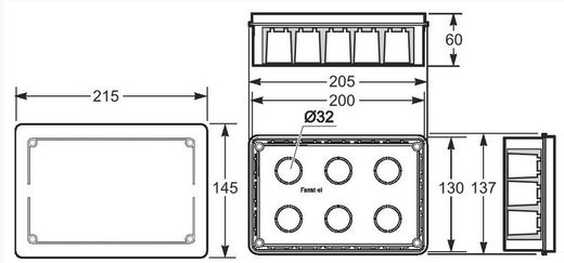Scatola per installazione a parete cava Famatel