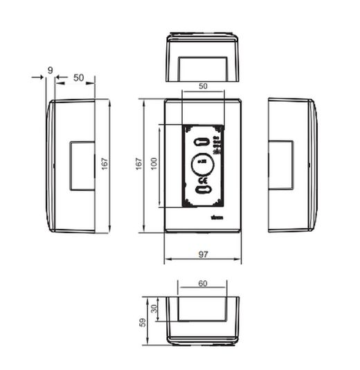 Caja superficie 500 Cima 1 módulo doble blanco  Simon 51000001-030