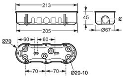 Triple universal gipsplader til FAMATEL 3257 mekanismer