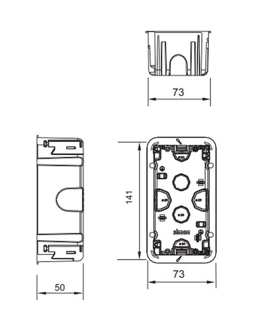 Boîte de chasse 500 Cima 1 module double Simon 51020101-039