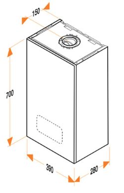 Caldera mural Hermann condensación Micraplus condens 25 kw mixta ACS y Calefacción, Gas Natural  0010014010