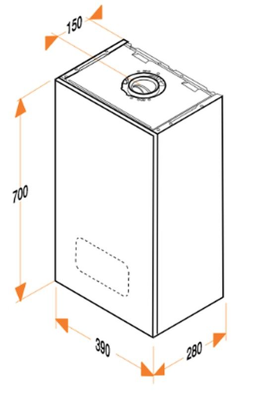 Caldera mural Hermann condensación Micraplus condens 25 kw mixta ACS y Calefacción, Gas Natural  0010014010