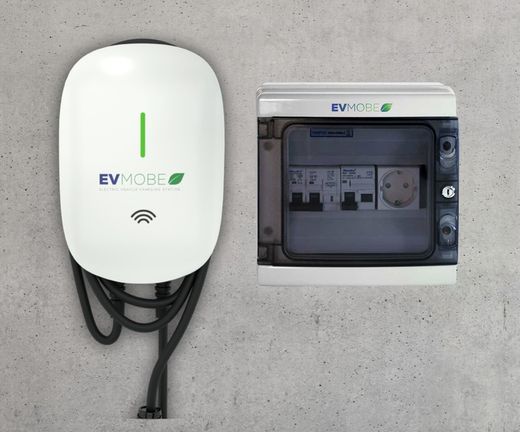 7,4 kW 32 A einphasiges evOptima-Ladegerät mit 5 m Schlauch Typ 2 E40-W2274 - Evmobe