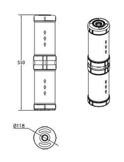TAC Oneflow-kassett för OFTW-modell, 38 l / min Katalognummer S0002183
