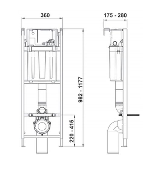 Inbyggd cistern INITIO CABEL | 55950017