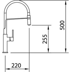 CLEVER 60146 CHEF SLIM Matte Black Sink Mixer Tap