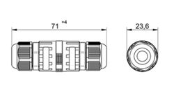 Linearer Steckverbinder IP68 2 Pole + Erde Tekox WP3 / L