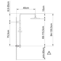 Conjunto de ducha termostático extensible UP! Urban Box l 61001 Clever