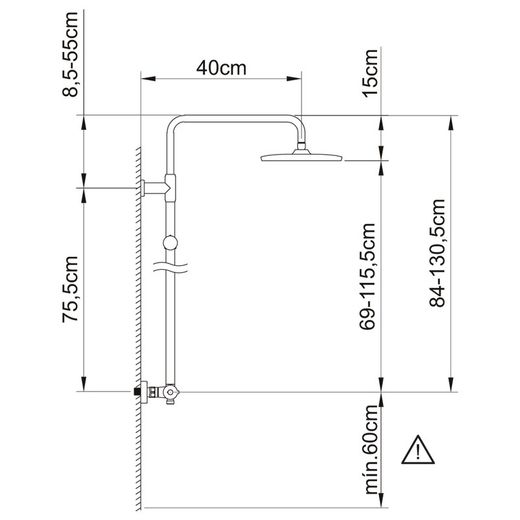 Conjunto de ducha termostático extensible UP! Urban Box l 61001 Clever