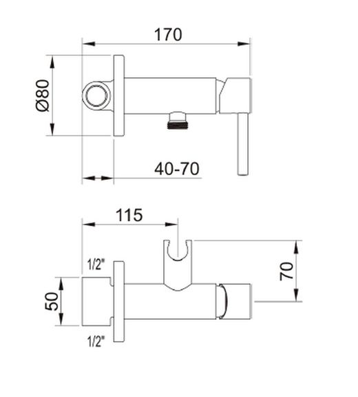 Conjunto ducha higiénica Shattaf Oasis. Clever 97803