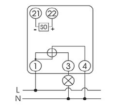 Contador modular monofásico digital CONTAX D-3221 S0 ORBIS OB703100