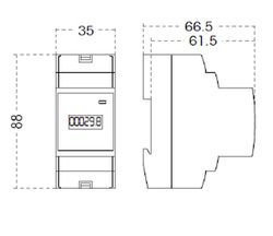 Contador modular monofásico digital CONTAX D-3221 S0 ORBIS OB703100