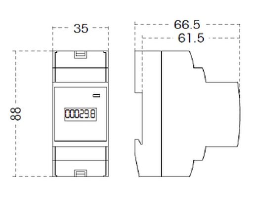 Contador modular monofásico digital CONTAX D-3221 S0 ORBIS OB703100