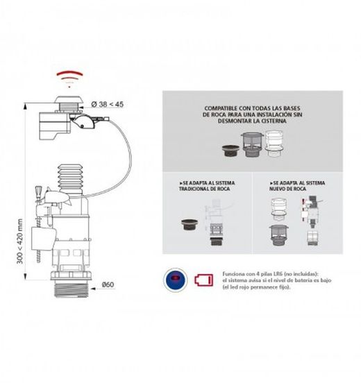 WIRQUIN Kontaktloser hygienischer TRONIC 2 WC-Entlader 10723408