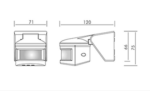 Dinuy motion detector with arm 180 12m DM BRA 000