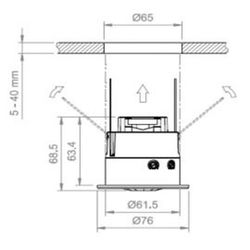 DICHROMAT + 230V . Ceiling recessed motion detector. 360º.IP20. OB136112 Orbis