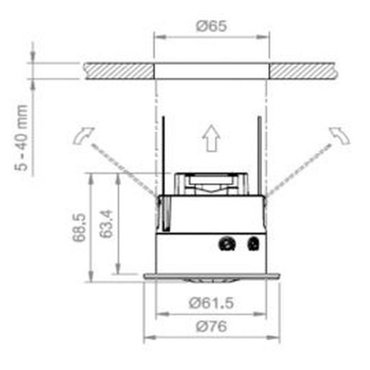 DICHROMAT + 230V . Ceiling recessed motion detector. 360º.IP20. OB136112 Orbis