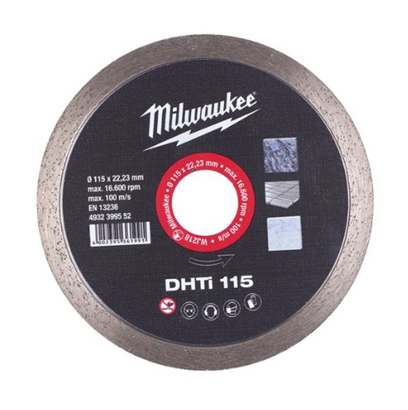 Disco diamante continuo DHTI 115 Milwaukee 4932399552 — Voltiks