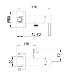 Hygienisches Duschset Shattaf Toubkal Chrom. Clever 61117